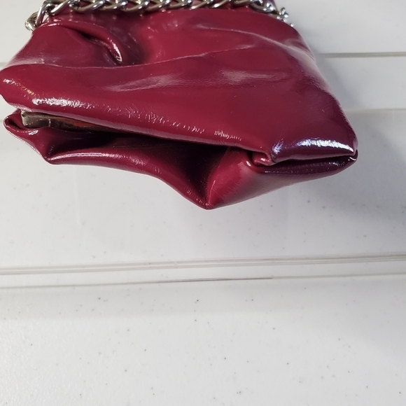 Express Design Studio Purple Clutch Small Chain Strap Patent Leather Bag - Picture 8 of 12